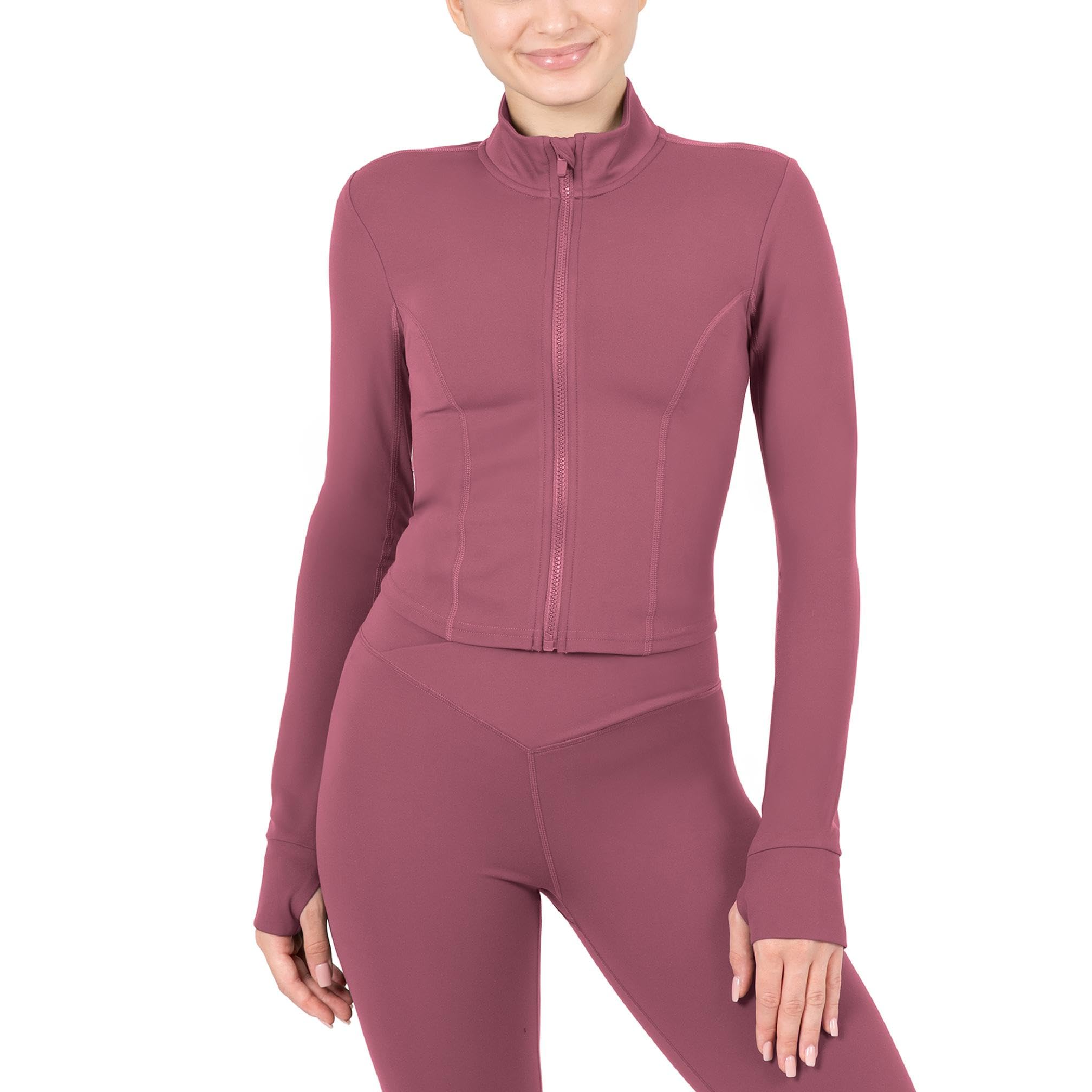 YITTY Active Women's Ultraluxe Full Zip Jacket, Athleisure, 4-Way-Stretch, Thumbholes