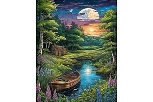 Lakeside Haven: Embark on a Tranquil Painting Adventure with This Breathtaking Lake Making Kit
