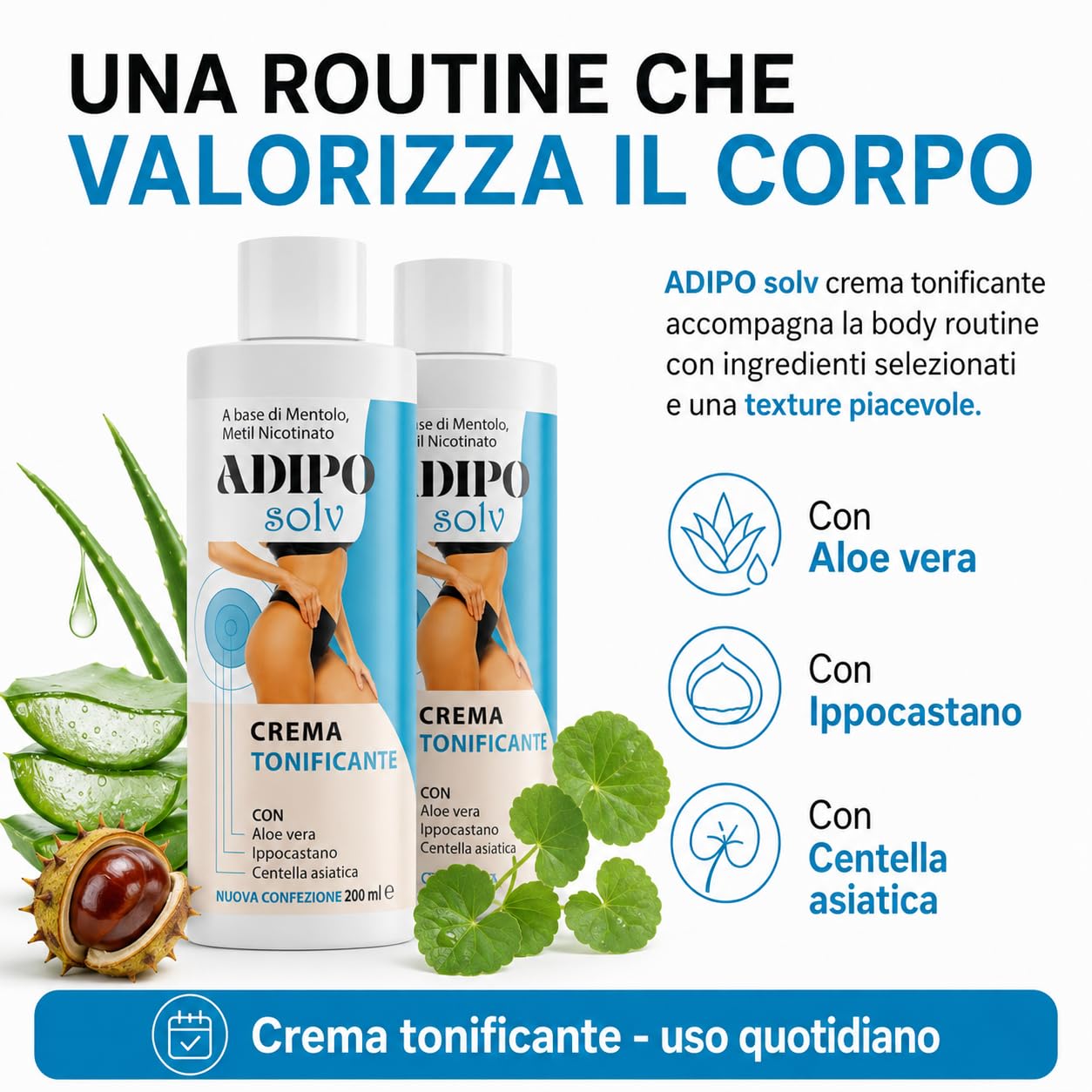 AdipoSolv Crema Sciogli Grasso 400ml – Liporiducente Snellente e Rassodante – Trattamento Anticellulite e Antismagliature