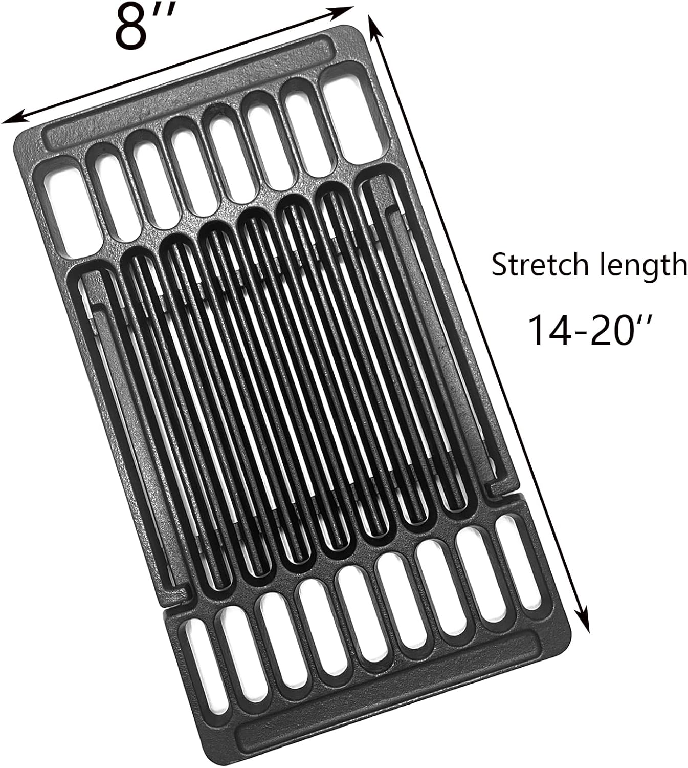Cast Iron Adjustable Cooking Grates Replacement Universal Expandable Adjust Cooking Grill Grids, DIY BBQ Grill Grid