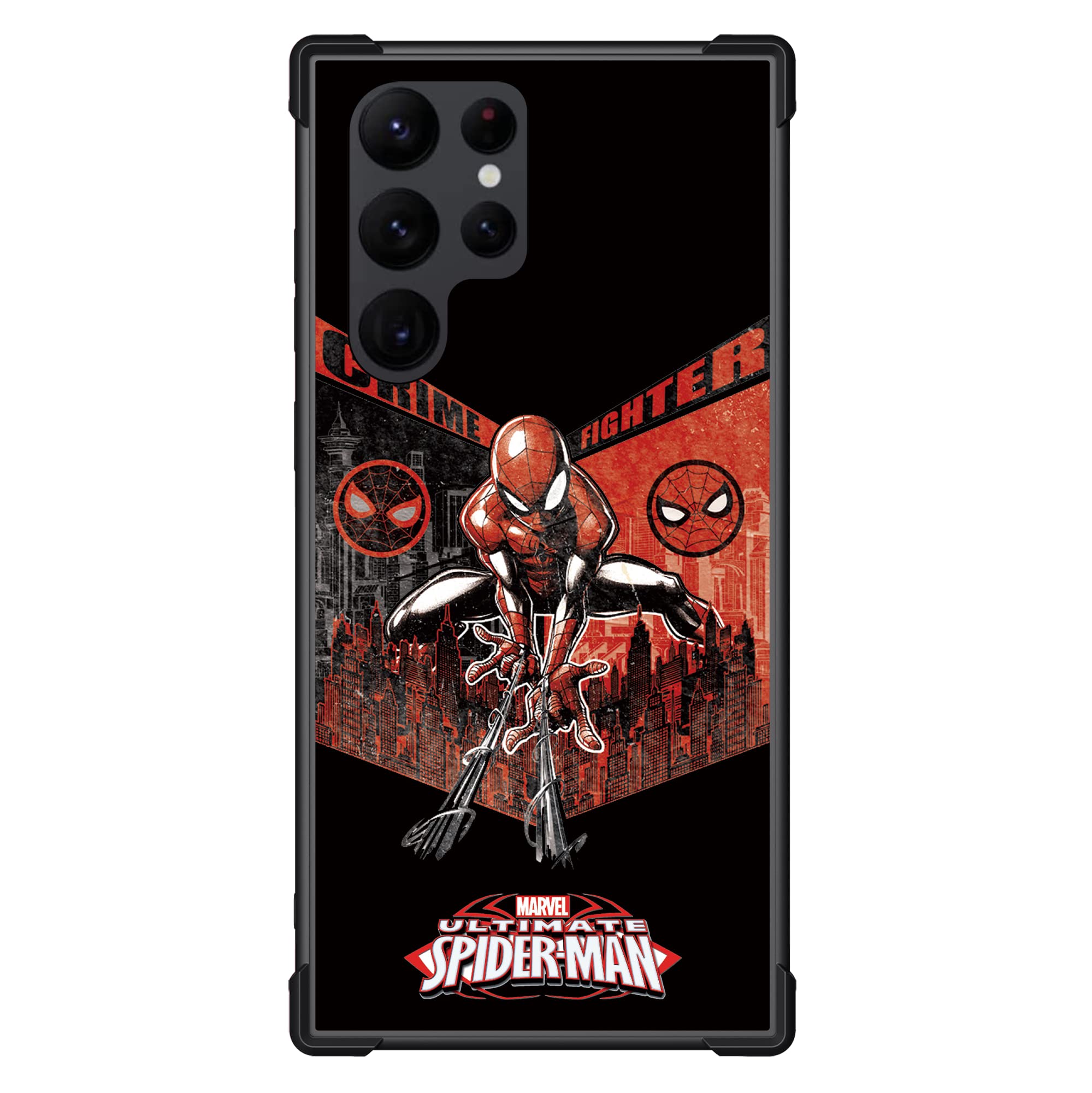 BOCA REGAMarvel Samsung S22 Ultra Case, Avengers Galaxy S22 Ultra Cover Military Grade Shockproof Heavy Duty Protective Spider man Phone Case