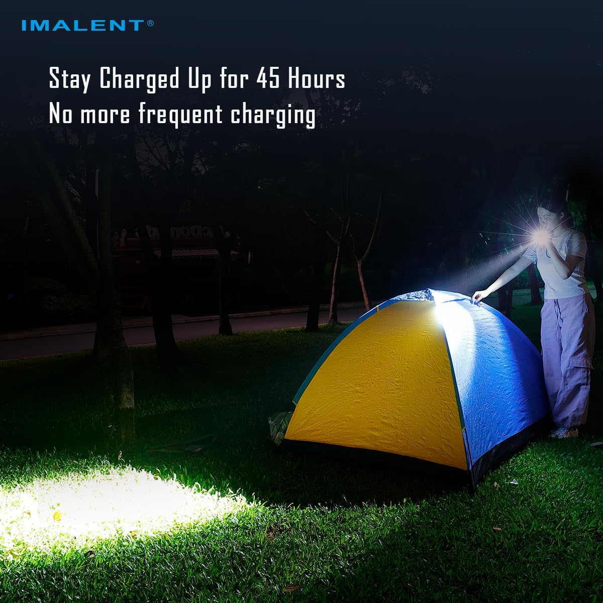 IMALENT LD70 Upgrated Small Flashlight 4000 Lumens EDC Lights with Charging Box, Powered by Rechargeable Built-in Battery for Outdoors, Emergency, Work (Brown)