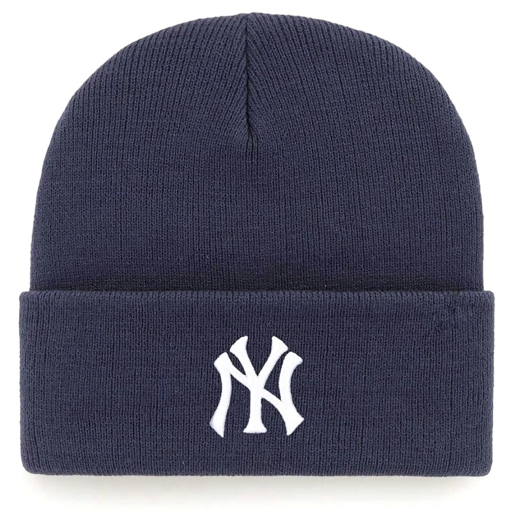Officially Licensed New York Navy Baseball Cuffed Knit Beanie Hat Classic Edition NY Team Logo Embroidered Blue Cap
