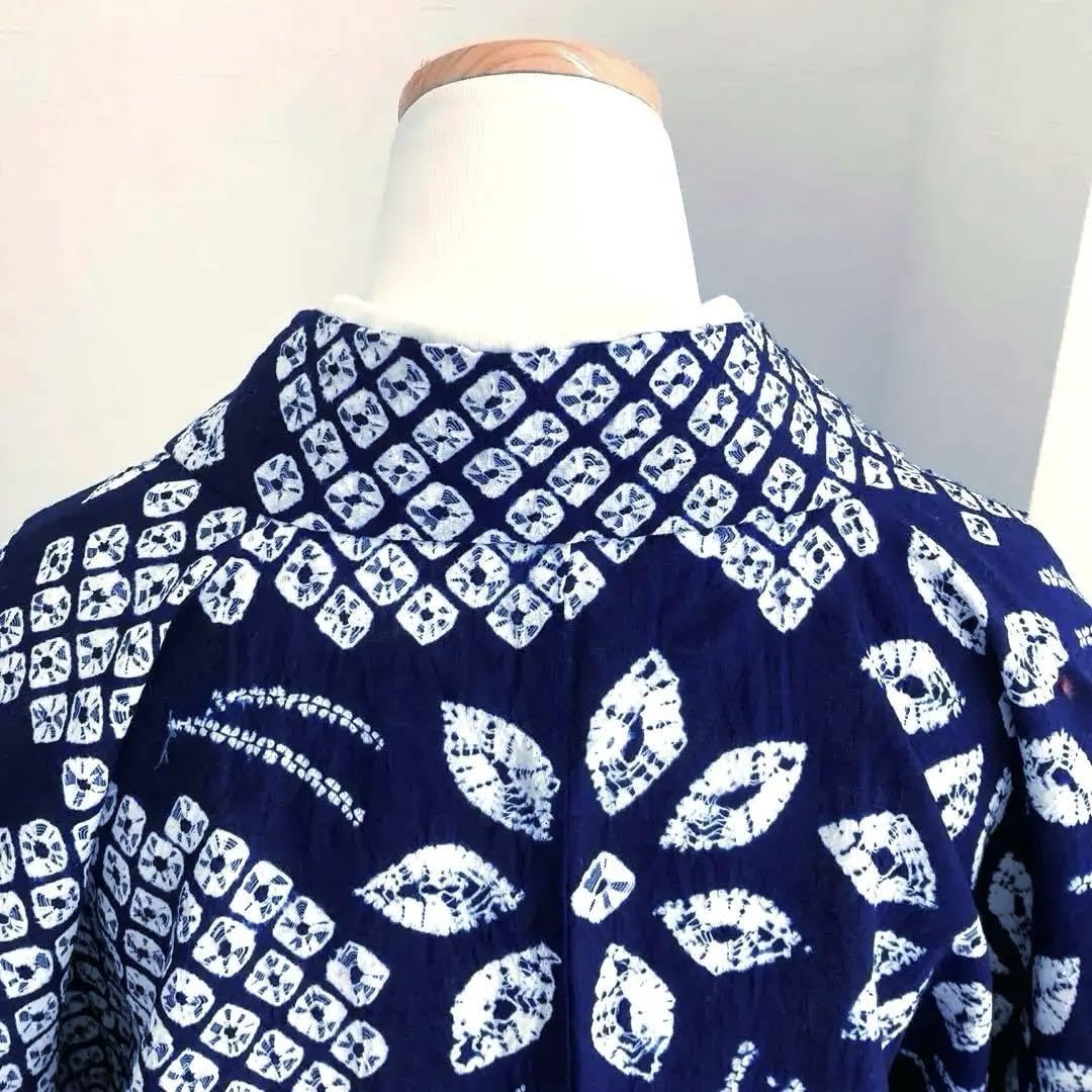 有松鳴海絞り蜘蛛絞り手縫い浴衣上質しつけ付赤紫No.145