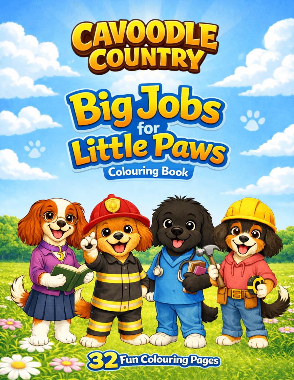 Cavoodle Country: Big Jobs for Little Paws: A Fun Careers & Community Helpers Colouring Book for Kids Ages 3–8