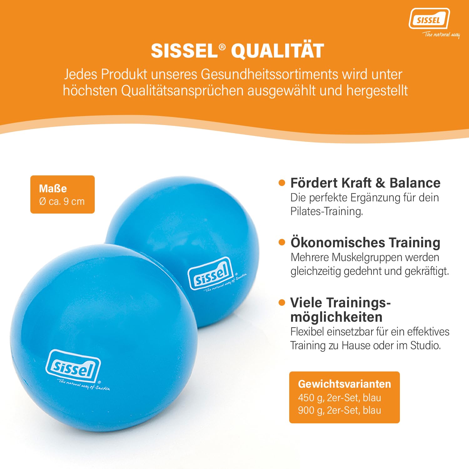 SISSEL Pilates Toning Ball 2er-Set | Pilates Ball Set