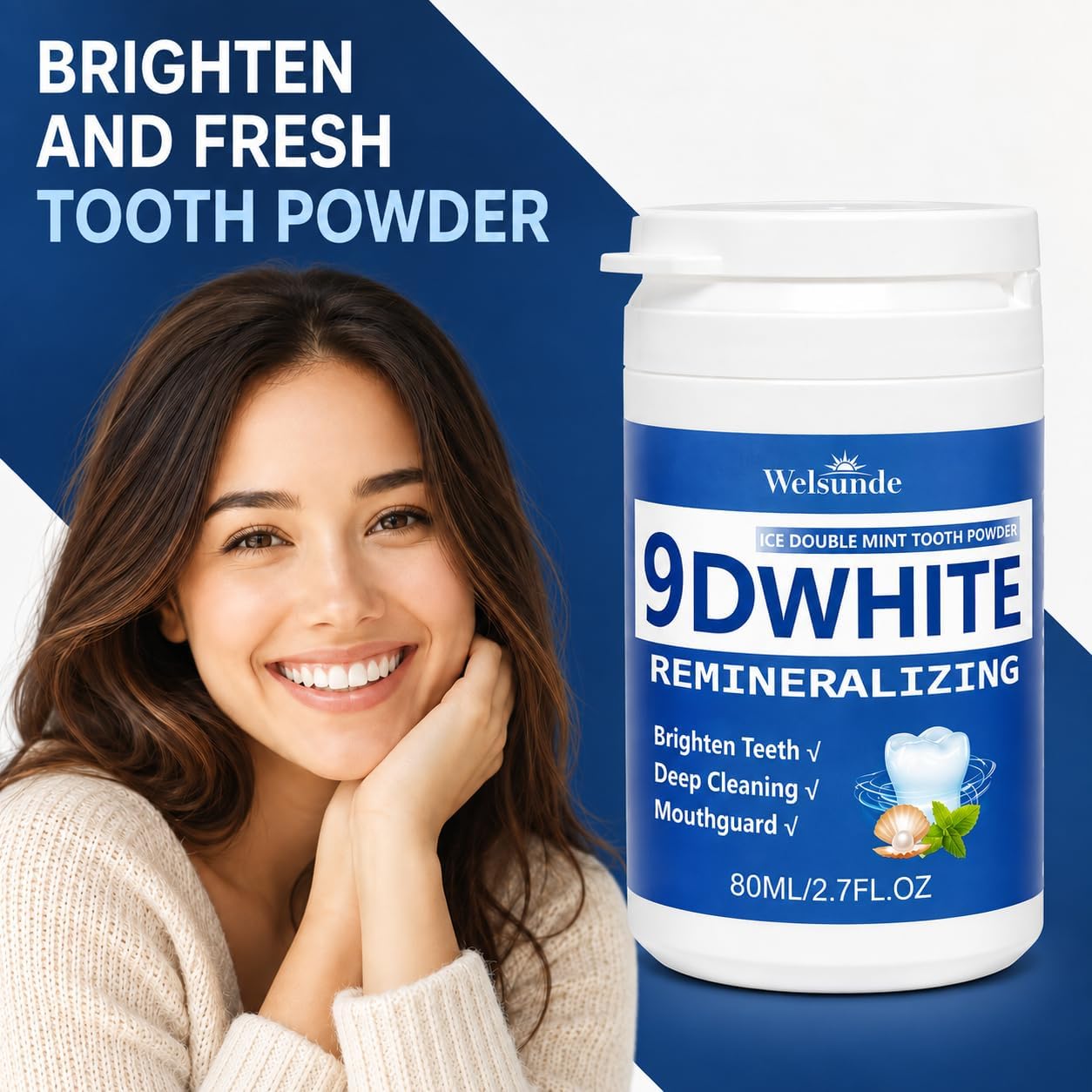 Remineralizing Tooth Powder with Hydroxyapatite, Whitening Teeth Powder image 3
