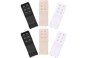 Set of 6 Adjustable Rhinestone Bra Extenders for Extended Comfort