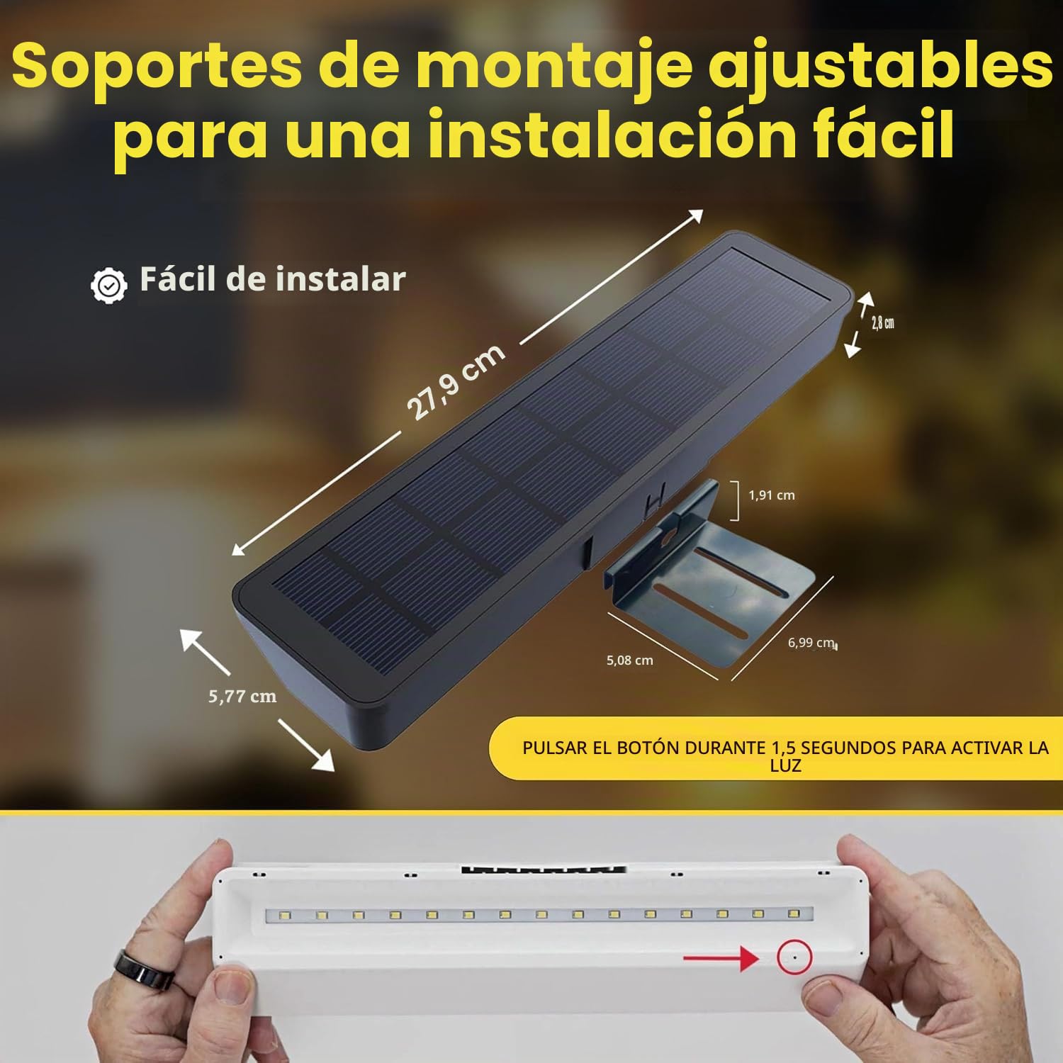 BRIGHTICONIC Luces solares para exteriores, inalámbricas, para agente inmobiliario, letrero de poste de iluminación solar, luces LED solares, regalos para agentes inmobiliarios para arrendamiento,