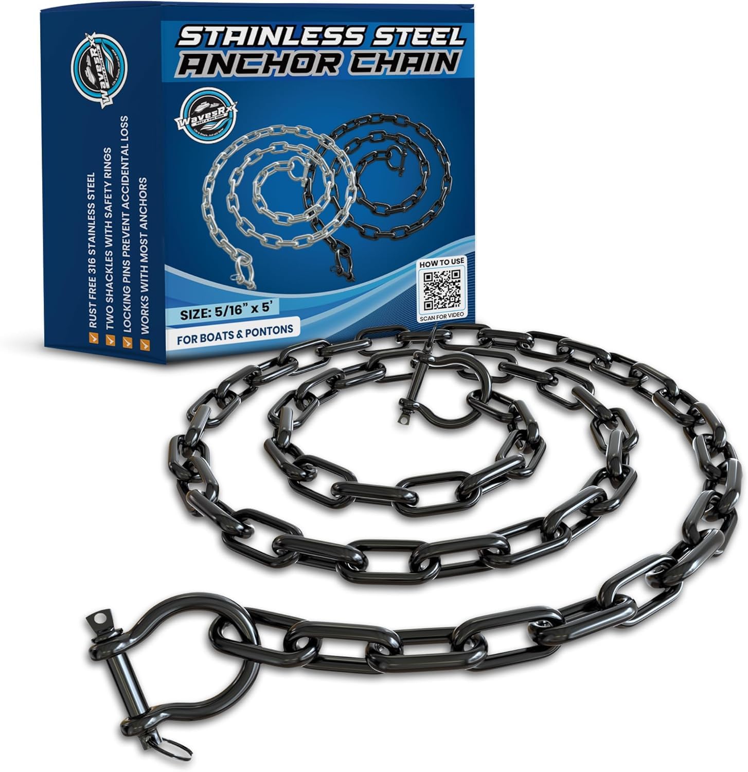 WAVESRX Premium Marine Grade Anchor Chain