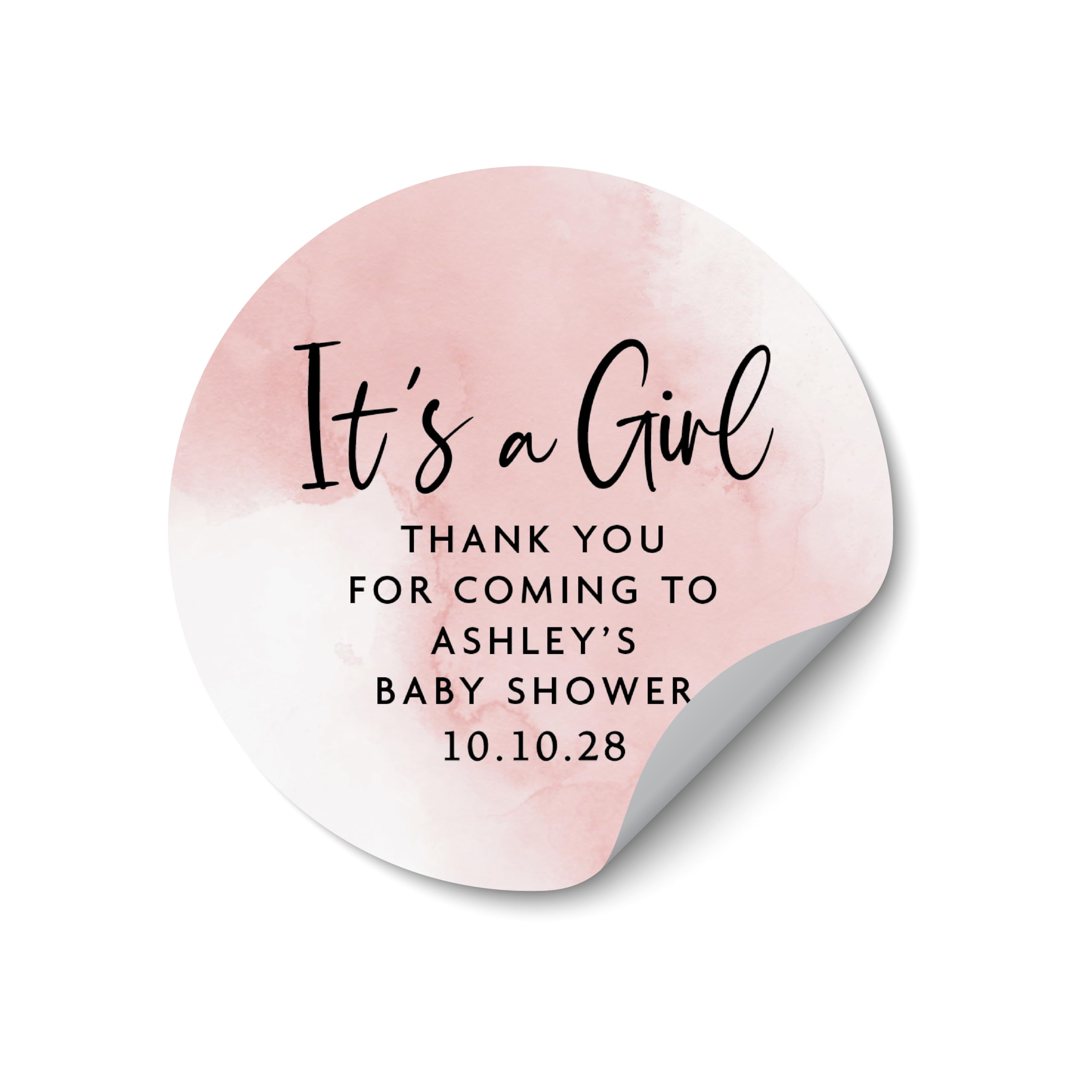 It's A Girl Baby Shower Stickers, Cute Baby Shower Tags, Baby Shower Favor Stickers, Baby Girl Favor Labels, Sweet Girl Baby Stickers - BS09