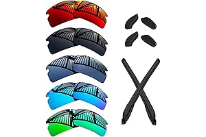 MYCOURAG 5 Pairs Premium Replacement Lenses&Rubber Kits for Oakley Flak 2.0 XL OO9188 Sunglasses