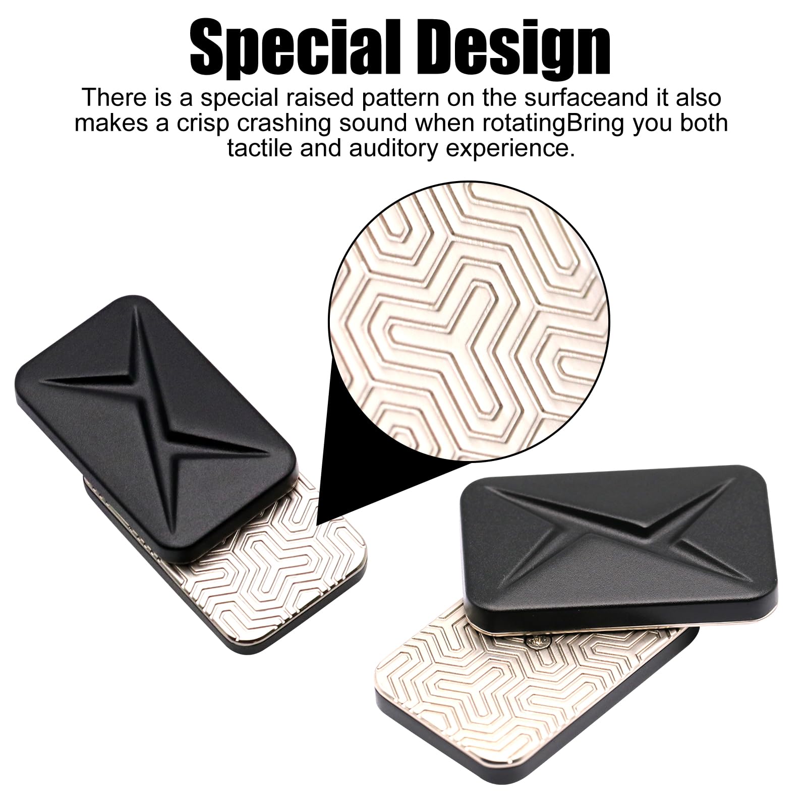 OBEST Fidget Slider EDC Toys, zabawka przeciwlękowa dla dorosłych, zabawka dla autyzmu i TDHD, prezenty dla młodzieży (czarne)