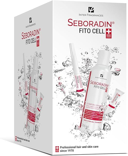 Seboradin Fito Cell 3-in-1 Shampoo Hair Serum Eyebrow and Eyelash Serum, Anti-Fallout Hair Care Kit for Women Men, Treatment for Faster Hair Growth