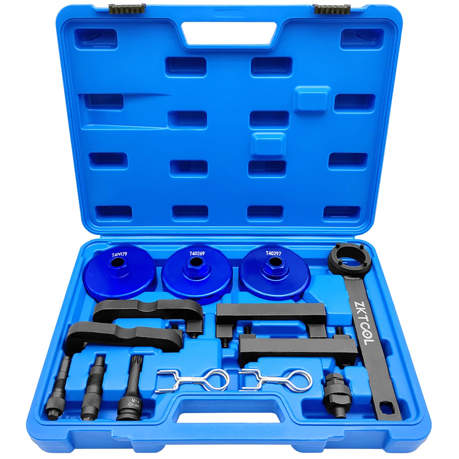 ZKTOOL Kit d'Outils de Calage d'arbre à Cames de Réglage du Moteur, Compatible avec Audi VW A6L 2.4 2.5 2.8 3.0T 3.2 4.2 Touareg Q7 Porsche 3.0T OEM T40070 T40071 T40069 T40058 T40269 T40133