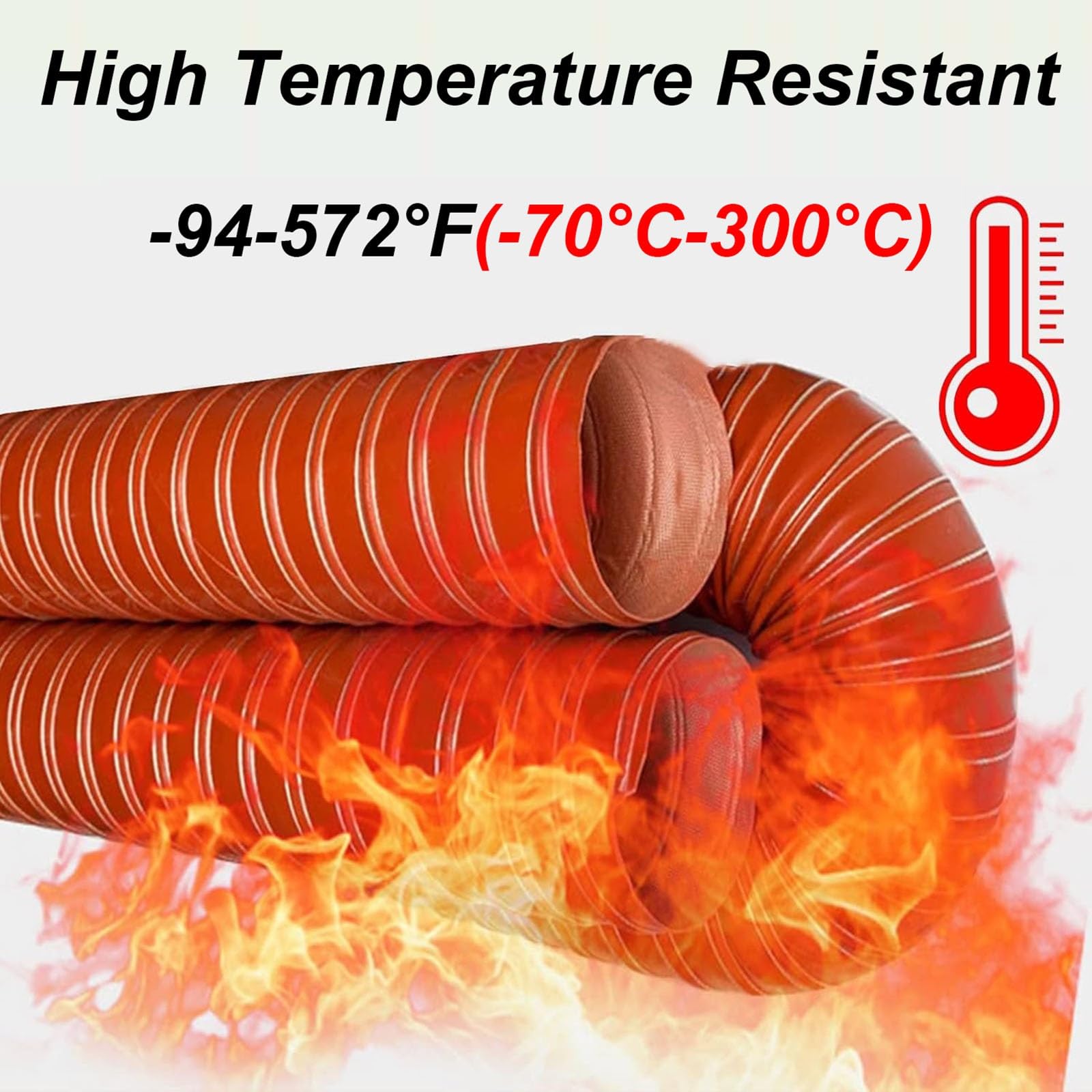Tubo flessibile di ventilazione HVAC lungo 4,5 m per tende da coltivazione, stanze per asciugatrice, cucine, bagni e soffitte