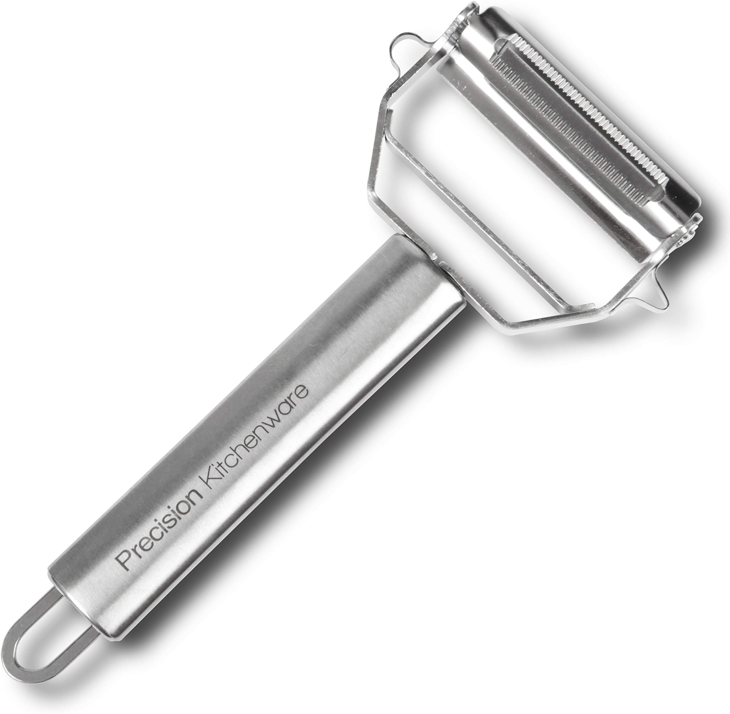 Ultra Sharp Stainless Steel Dual Julienne & Vegetable Peeler with Cleaning Brush & Blade Guard