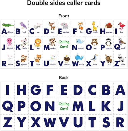 Miniatura 8 de Juego de bingo del alfabeto, juego educativo de aprendizaje de letras para niños a partir de 4 años en adelante, aula, hogar, suministros para