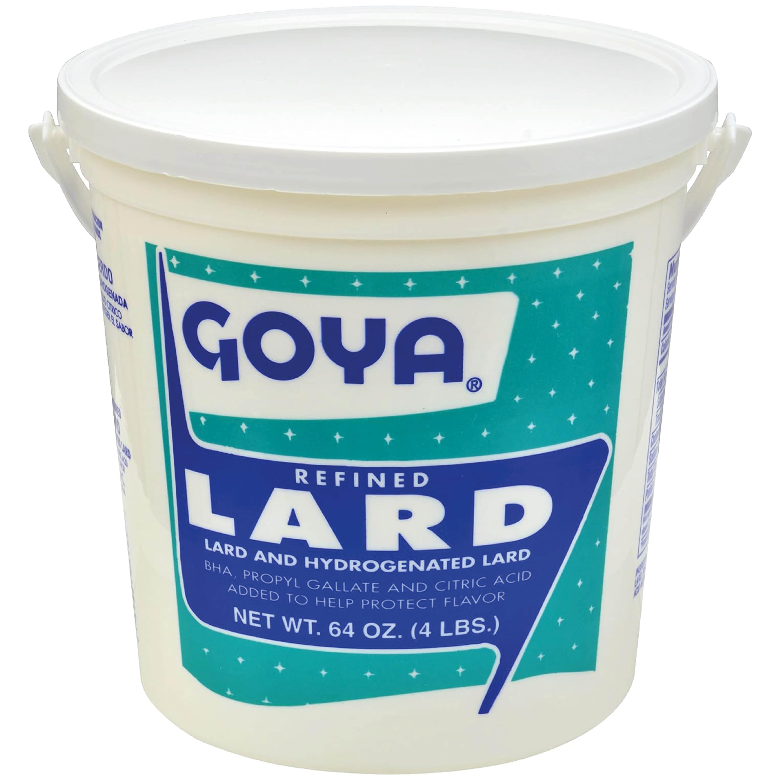 Goya Foods Refined Lard, 4 Pound Tub
