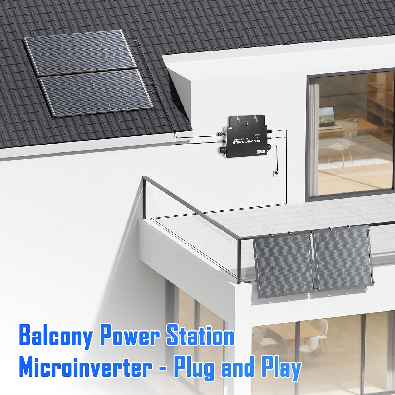 Balcony Power Station Microinverter Installation Example