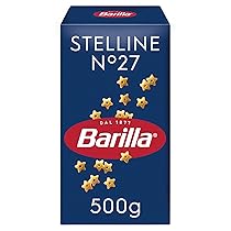 Barilla Pasta Stelline N.27, Pastina di Semola di Grano Duro, I Classici, Tempo di Cottura 7 Minuti, Confezione da 500g