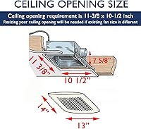 Vista 2 de SEP150 150 CFM 0.5 Sone Ultra Quiet Energy Star Certified Energy-Saving Bathroom Exhaust Ventilation Fan