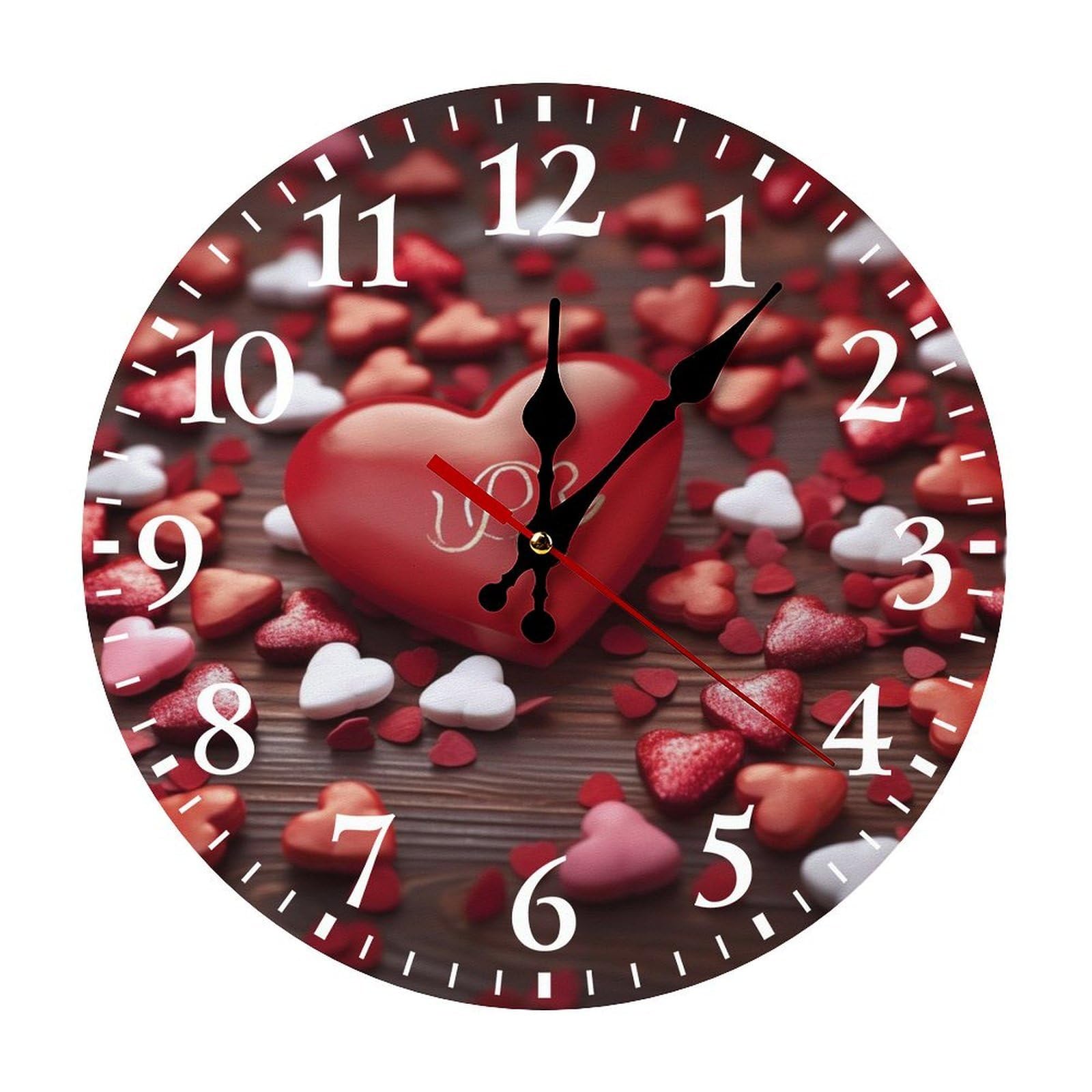 NTVOWPZO 10 Inch Wall Clock Battery Operated Wall Clocks Silent Non-Ticking Round Wall Clock for Living Room Kitchen Home Office Wall Decorative Clock