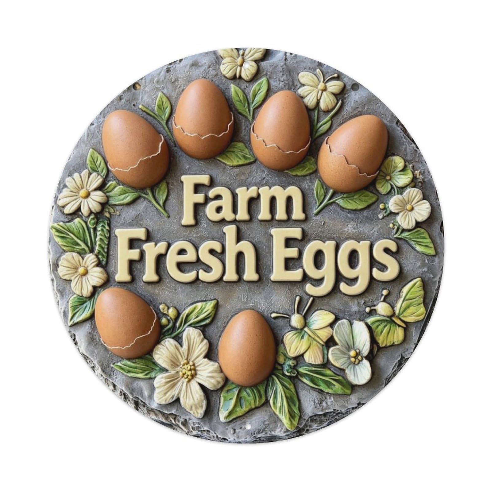 Farm Fresh Eggs Metal Tin Sign Plaque