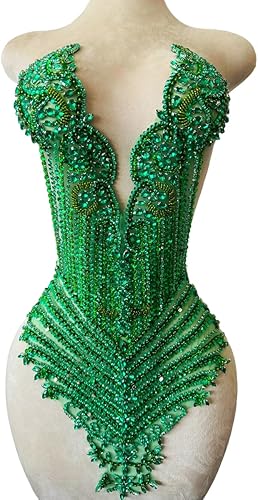 Miniatura 67 de Cuentas de piedras hechas a mano, parches de cristal brillantes para coser en diamantes de imitación, corpiño de encaje, accesorios para decoración