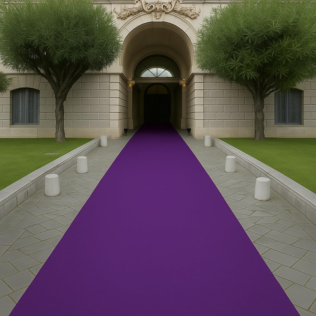 SERDECO DECORACIÓN - Moquetas para Ferias y Eventos |1 metro de (Ancho) X (Violeta, 5 metros de (Largo))