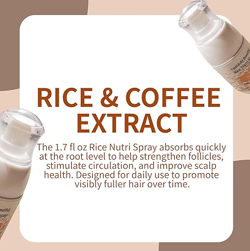 Miniatura 4 de Youthfully Beautiful Rice Nutri Spray and Shampoo Bar Set Arroz y Extracto de café para adelgazar el cabello y la pérdida de cabello Apoyo al