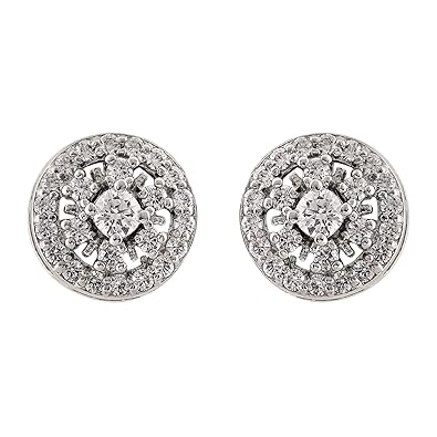 925 Sterling Silver Swarovski Zirconia Stud Earrings to Gift Women & Girls