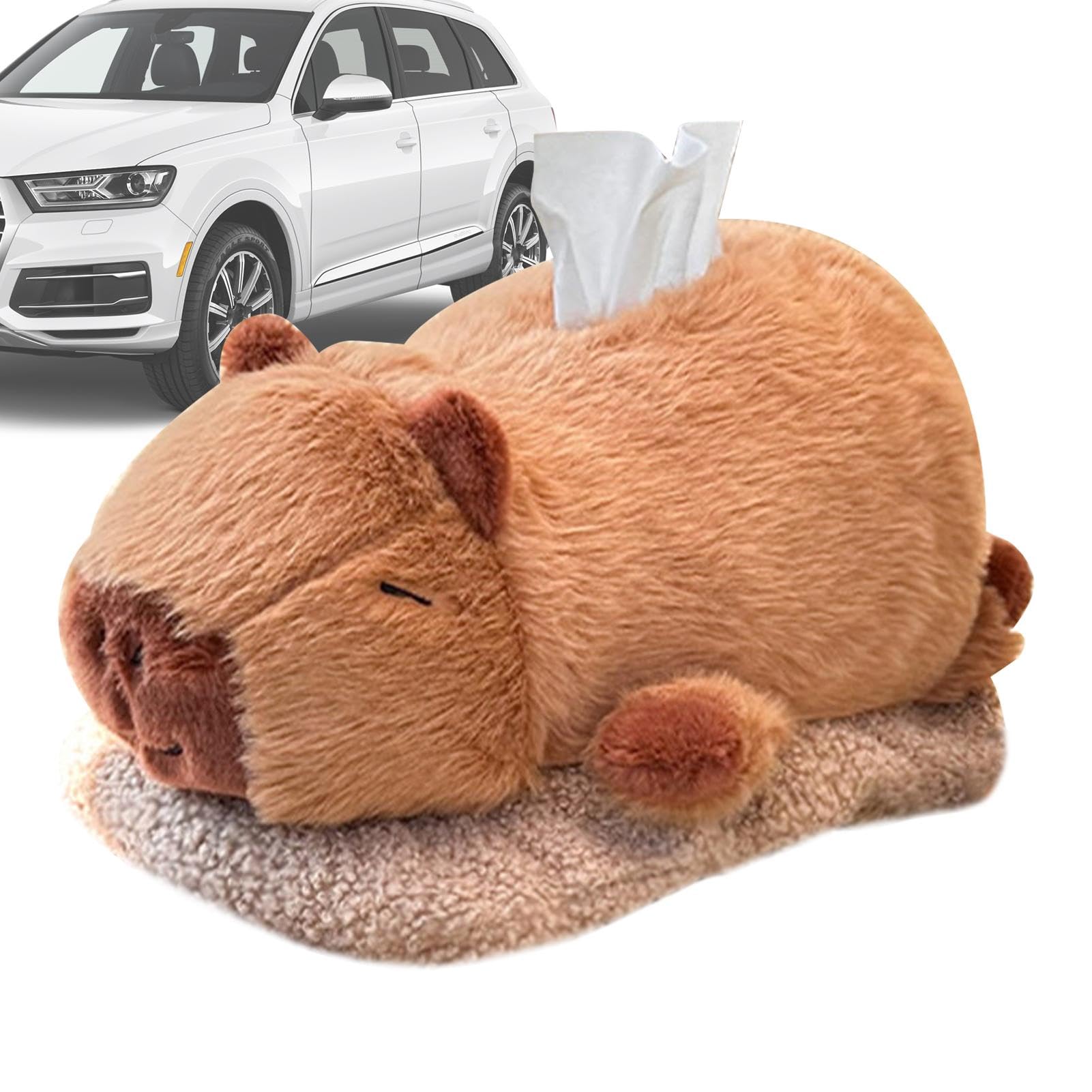 Étui à mouchoirs pour voiture en peluche contre le désordre des boîtes
