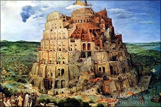 History Galore 24"x36" Gallery Poster, tower of babel Pieter Bruegel the Elder 1563