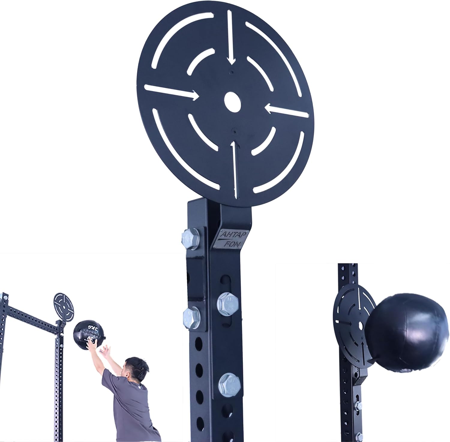 Wall Ball Target,Medicine Balls Target,Throwing Shooting Balls Accessories for Power Rack Attachment,Strength Endurance Arm Triceps Biceps,Home Gym Exercise