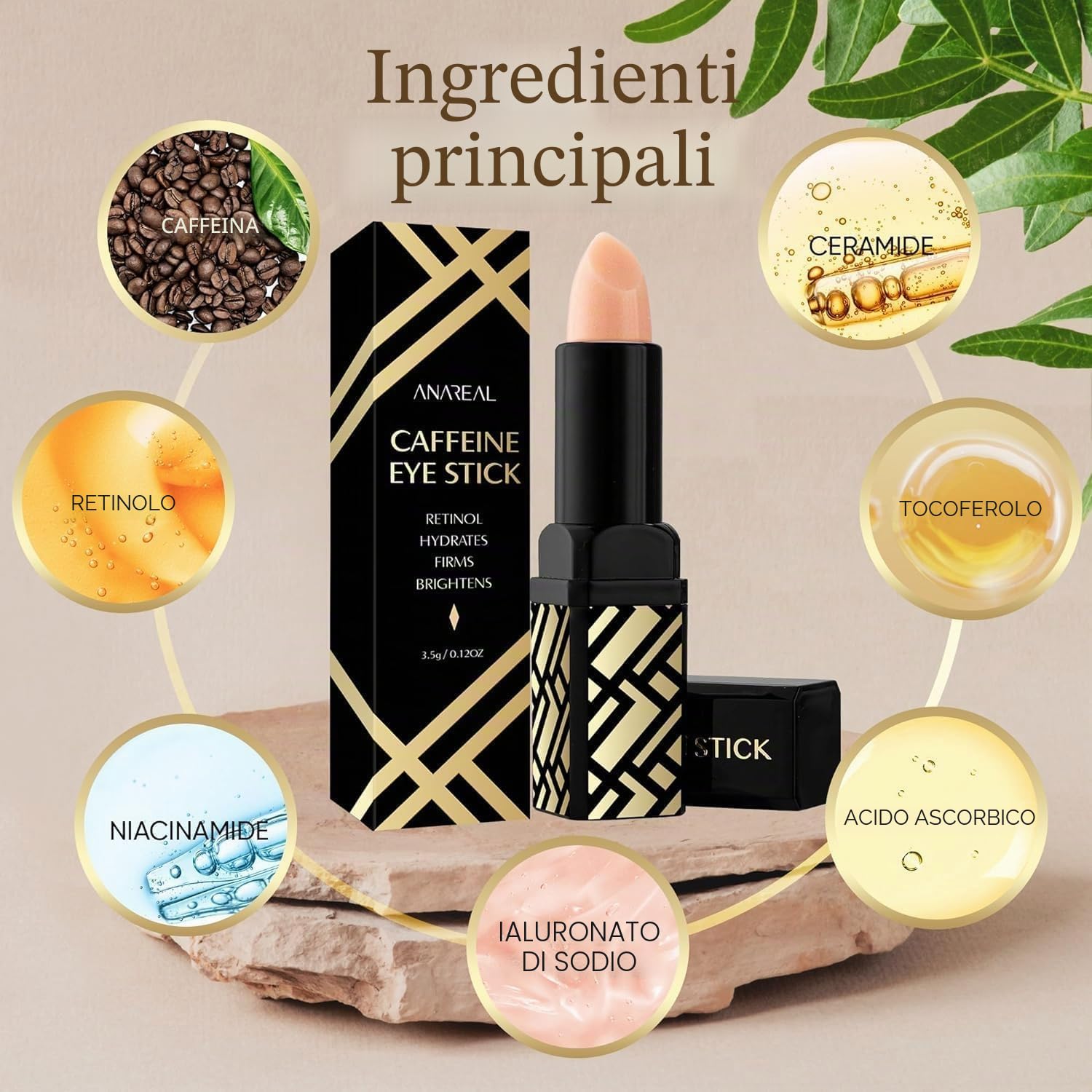 Balsamo per occhi al retinolo contro rughe, occhiaie scure e borse da lacrima, balsamo per occhi alla caffeina, per uomini e donne, balsamo coreano (1)