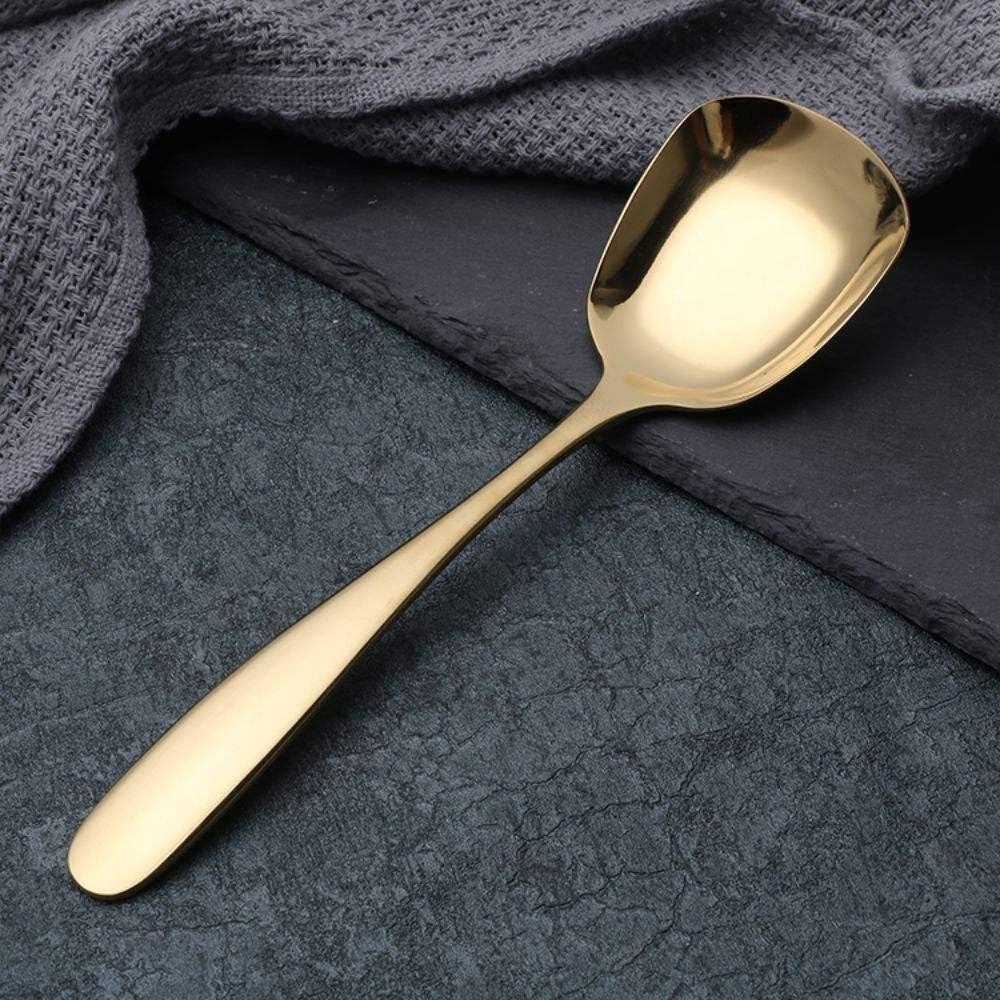 Stainless Steel Dinner Spoons Set | Food Grade Mirror Finish Gold Color | Table Spoons for Home, Kitchen, Restaurant & Hotel | Rust Resistant, Reusable & Dishwasher Safe Dining Spoons (PACK OF 4)-image-1
