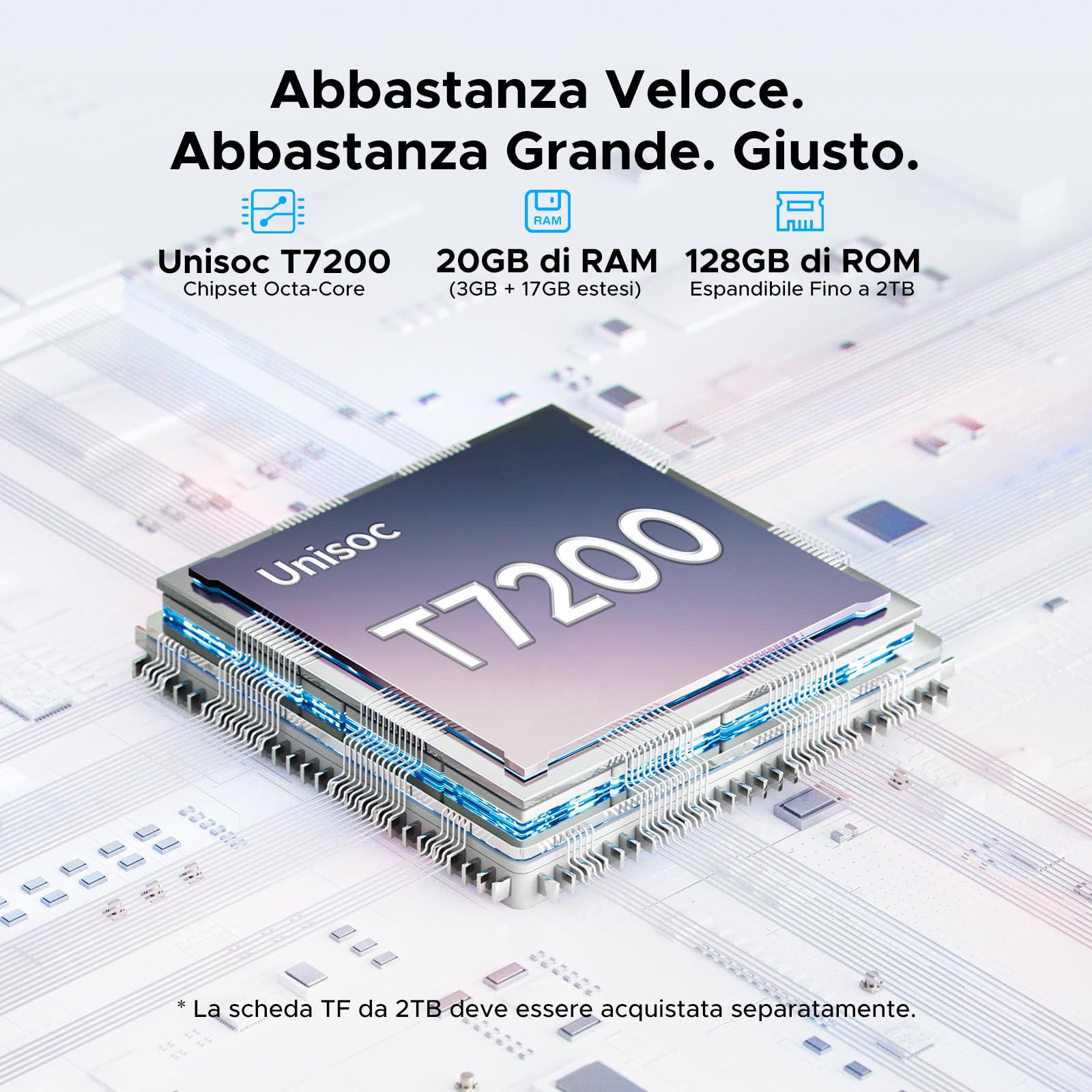 DOOGEE Tab G5 Android 16 Tablet Con SIM, 10 pollici & Gemini AI, 20GB+128GB/2TB & T7200 Octa Core Android Tablet Con Tastiera, Penna, Mouse & Case, 7500 mAh 90Hz IPS HD & Ultra-Thin 2 | Face ID | GPS