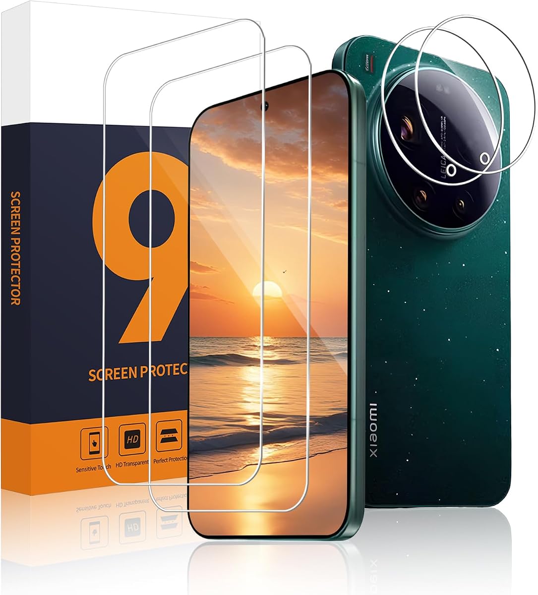 Carantee 2+2 Stück Schutzfolie für Panzerglas für Xiaomi 17 Ultra 5G, 2.5D Hülle Freundllich 9H Härte Frei von Kratzern Sturzresistent HD-Klar Sensitive Touch Xiaomi 17 Ultra Displayschutzfolie