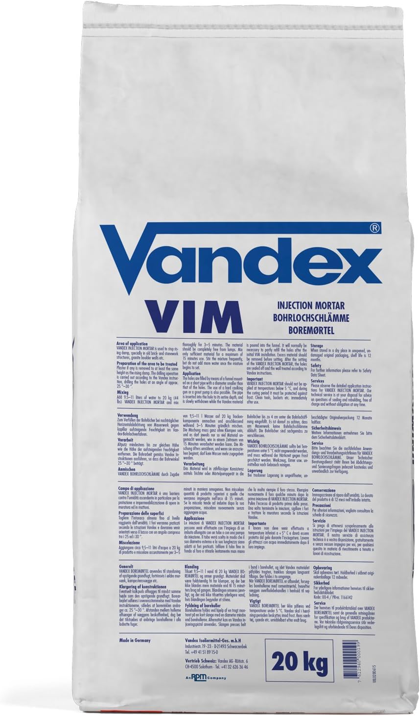 Vandex Injection Mortar (Vim)-25kg