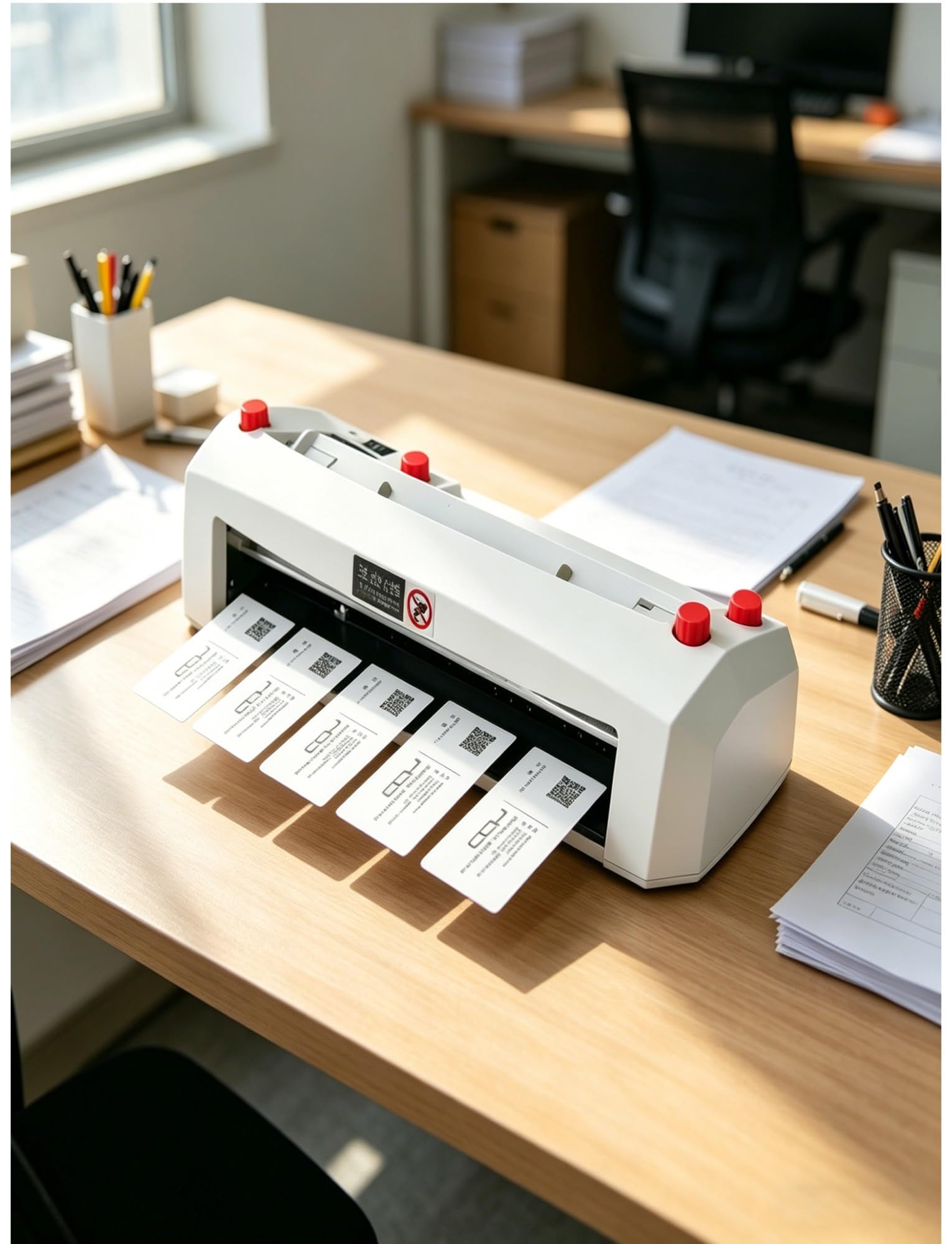 YXYLJOZ Automatic Business Card Cutters Machine - Heavy Duty Electric Cutters for 90x54mm Cards, Fast Binding & Precision Cutting for Professionals