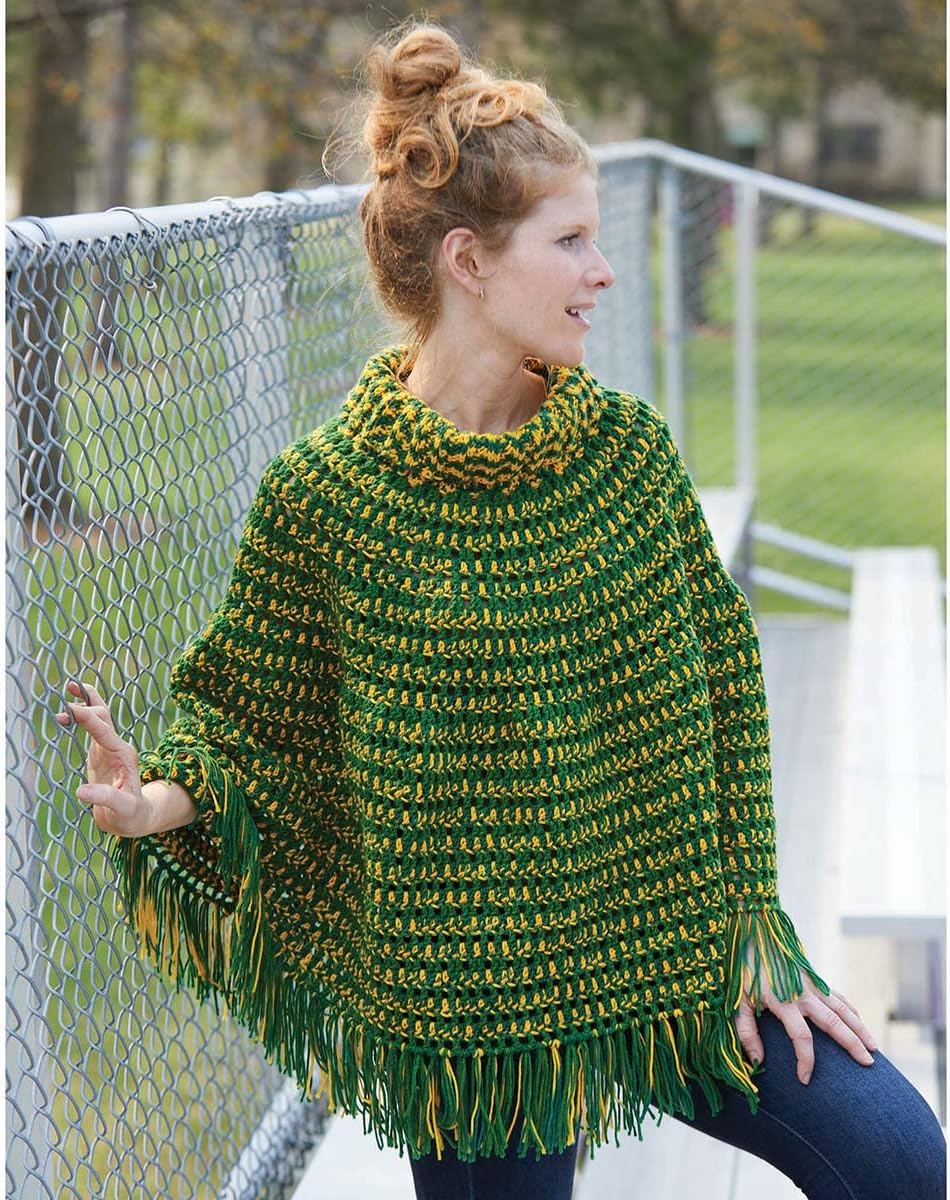Herrschners Team Pride Poncho Crochet Kit