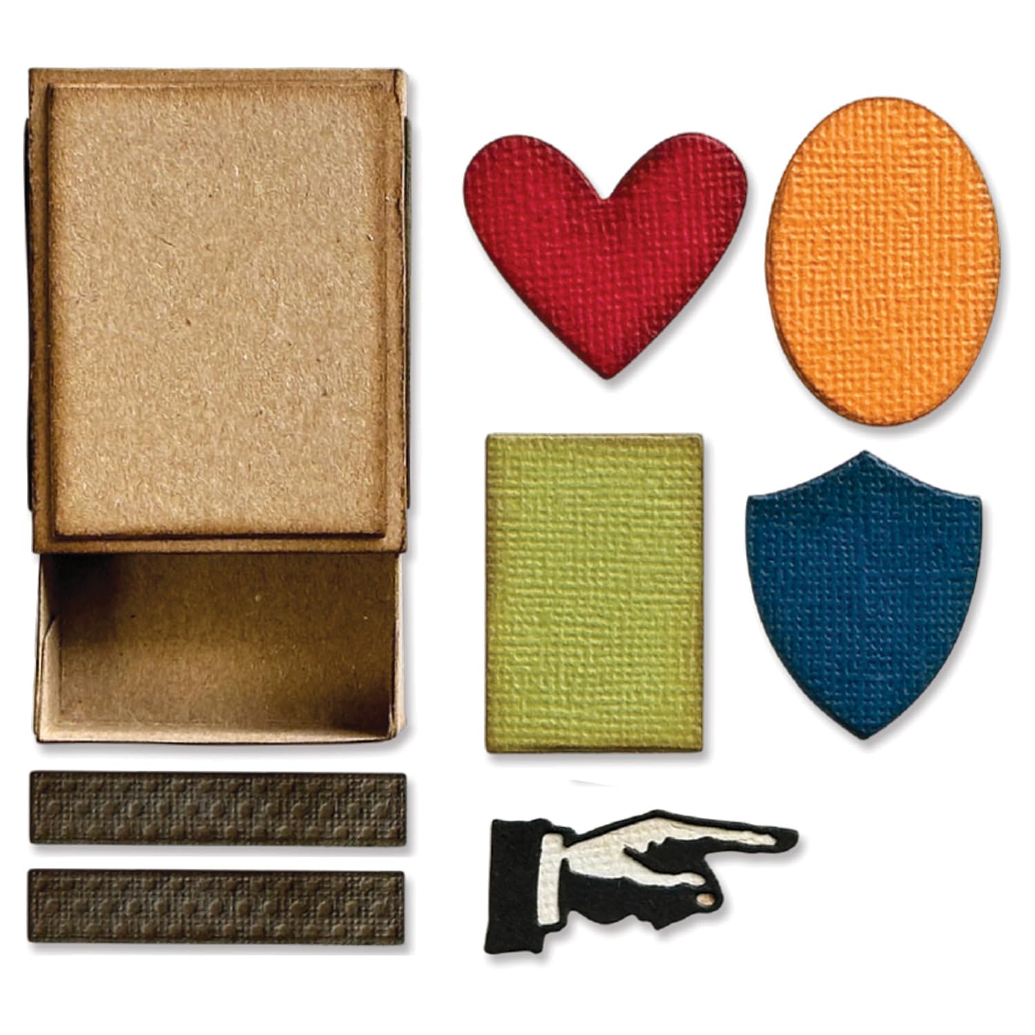 Sizzix Thinlits Die Set, Vault Matchbox by Tim Holtz, 10 Cutting Dies