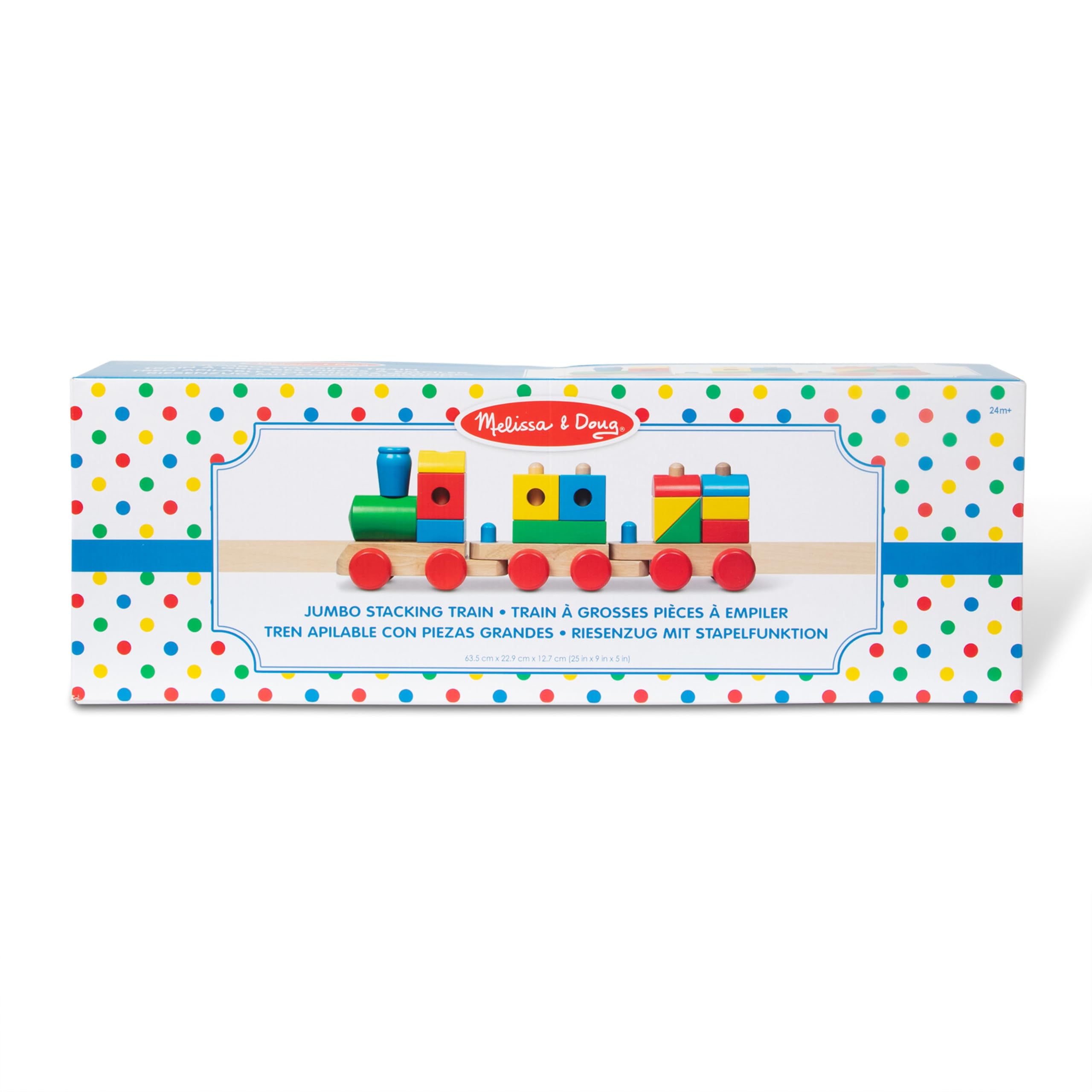 Melissa & Doug 40544 Jumbo Stapelzug Classic | BAU & Fahrzeuge | Holzspielzeug | 2+ | Geschenk für Junge oder Mädchen