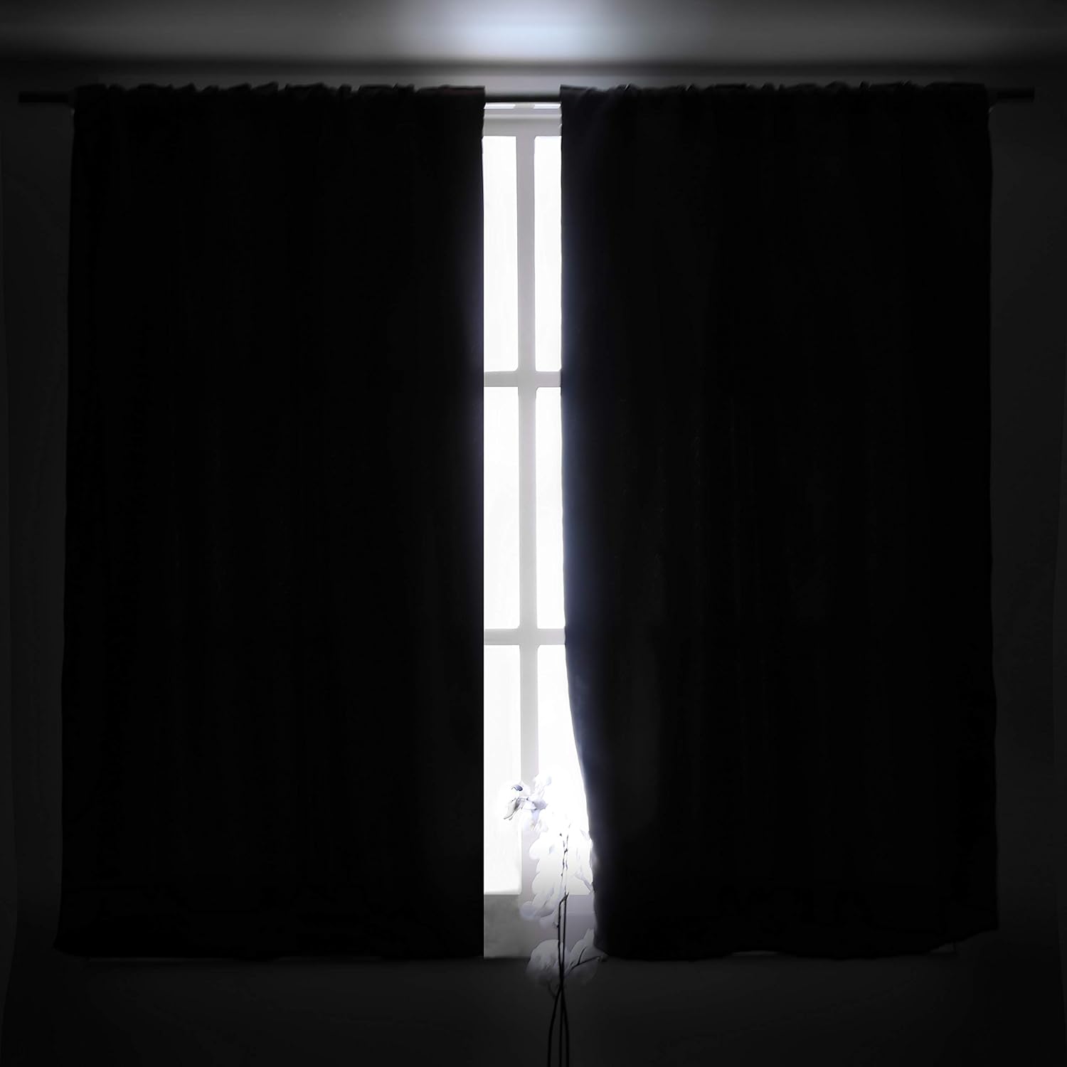 BGment Short Blackout Curtains for Bedroom, Rod Pocket Thermal Insulated Room Darkening Curtain for Kitchen 52 x 45 Inch - Image 3