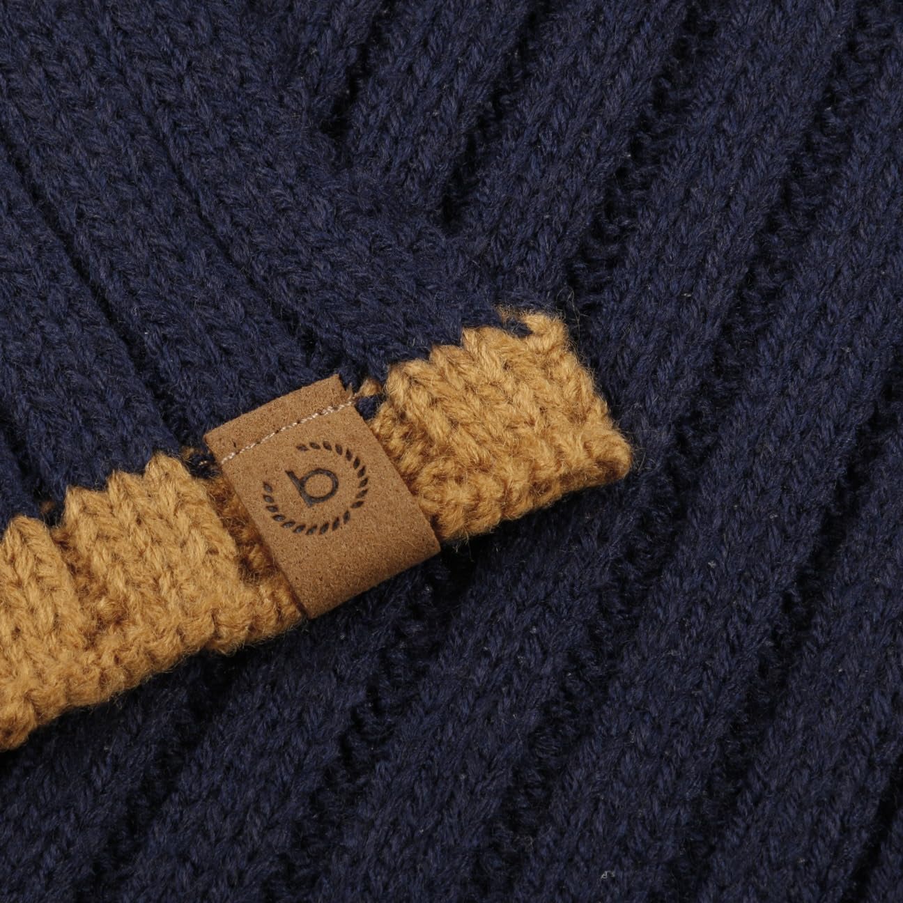 bugatti Sciarpa Contrast Edge Donna/Uomo - invernale da uomo a maglia Inverno autunno/inverno