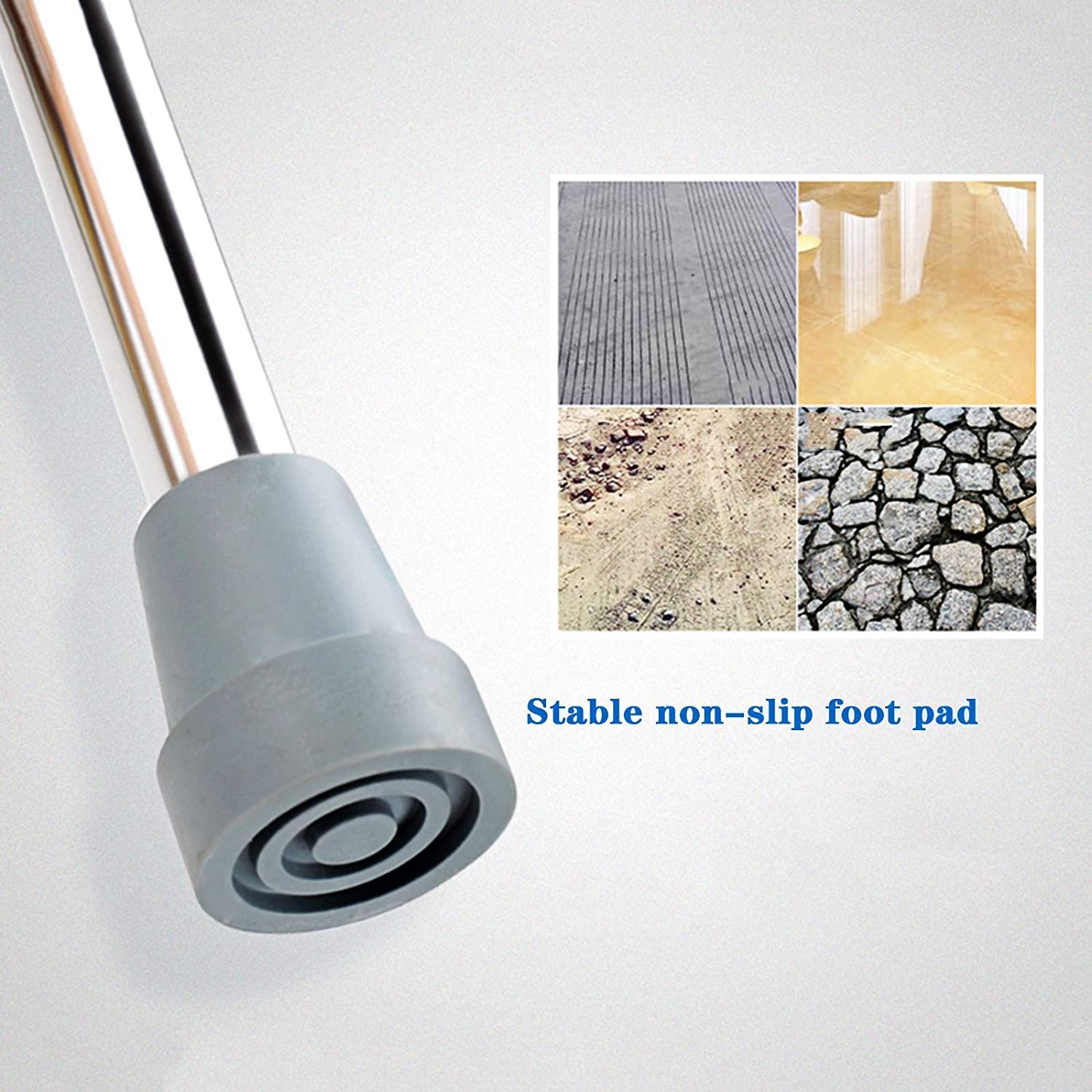 kule przedramienne, Wygodny uchwyt - aluminiowe kule ortopedyczne dla dorosłych, prześwit 72 cm-95 cm, 2 szt., lekka kula ortopedyczna