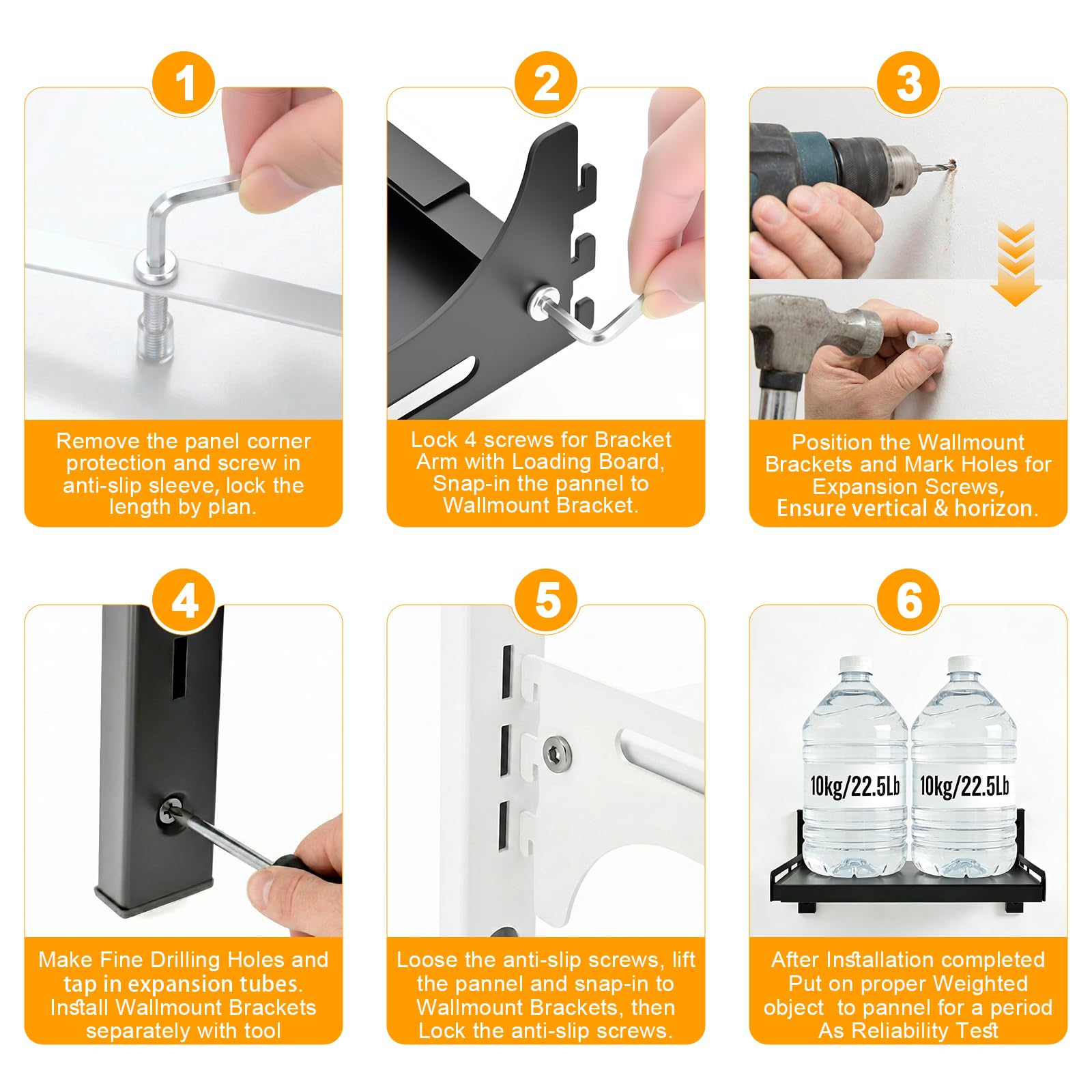 ABCOOL Étagère Murale Extensible pour Four à Micro-Ondes Cuisine Maison, Support Réglable Amovible avec 4 Crochets