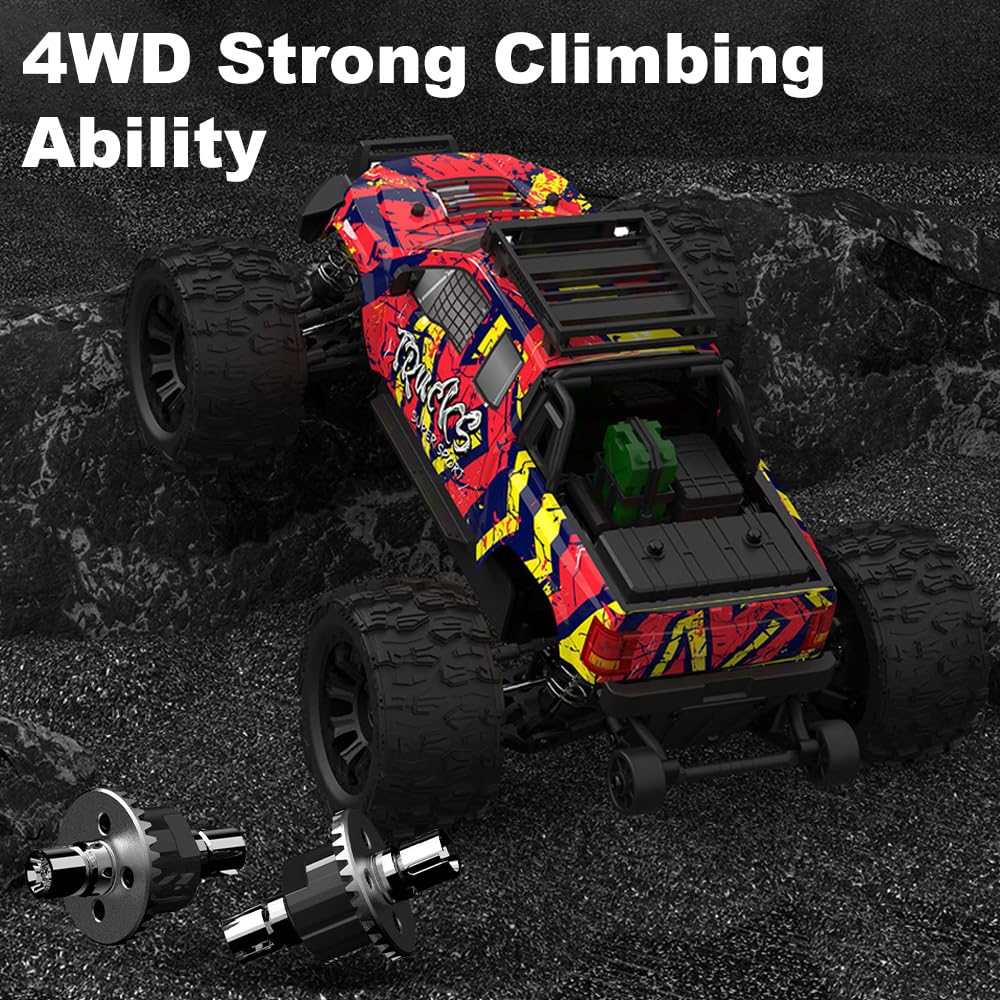 Auto radiocomandata 1/14 per adulti, velocità massima 100 km/h, motore senza spazzole 3S RC Car ad alta velocità Offroad Drift Auto da corsa, 4WD Off Road Race Buggy, 3 batterie (blu)