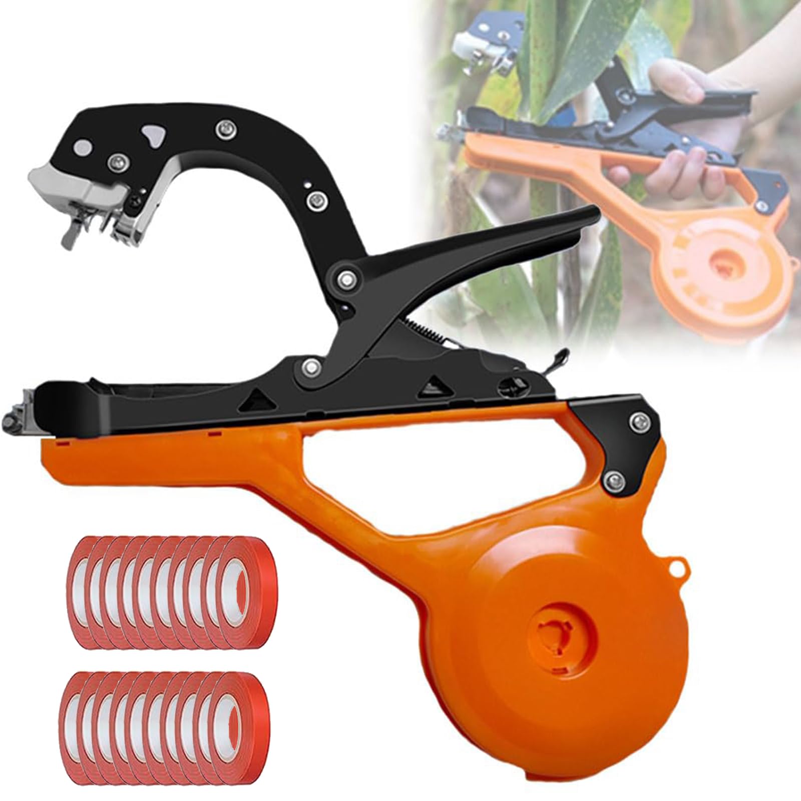 CVJdfhRE plant ties， Portable Garden & Vineyard Tool with 20 Rolls of Tie Wire, Max 50mm Binding Diameter, 2000 Ties/Hour